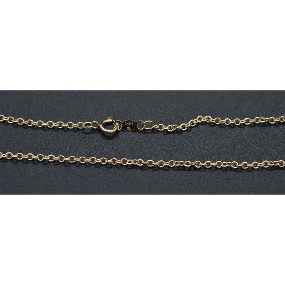 14k Yellow Gold CZ Cross Pendant, Double Sided Greek Jewelry  14K Solid Yellow Gold Round CZ Cross Pendant + Cable Chain